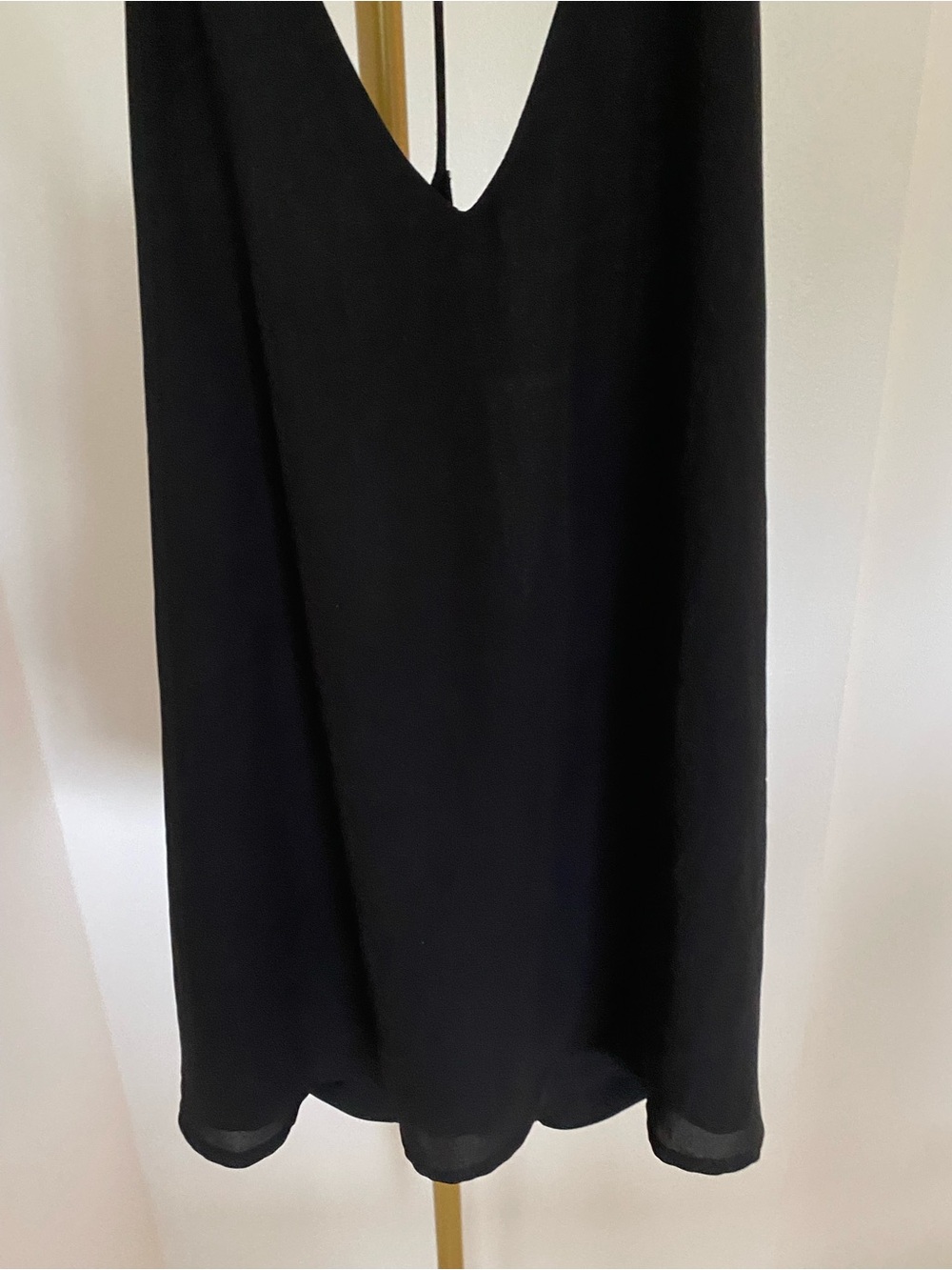 Twist Black Draped Open-Side Racerback Tank Top - Picture 7 of 12